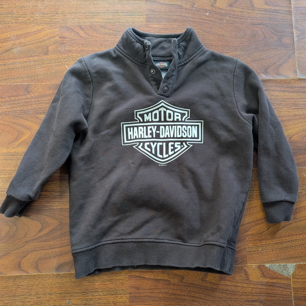 Harley-Davidson Brown Pullover Sweatshirt with Logo